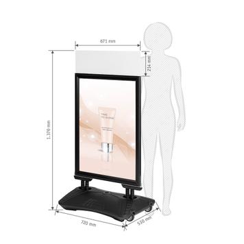 Vodootporni displej za postere WindSign "Seal" sa zaglavljem